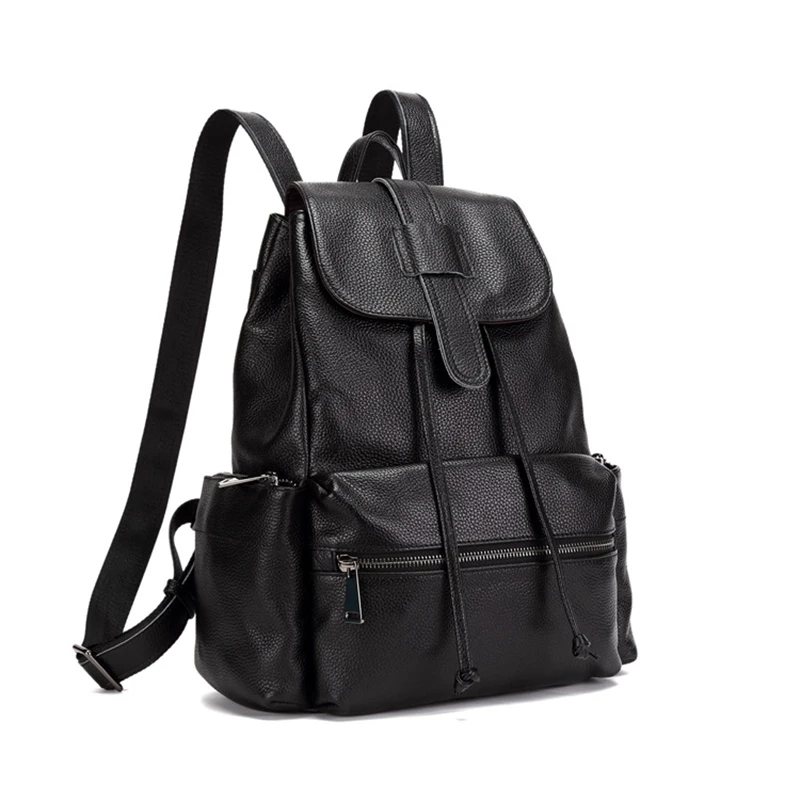 Бренд GO-LUCK, новинка, повседневный рюкзак из натуральной кожи для мужчин и женщин, дорожная сумка, Женские повседневные рюкзаки, школьные сумки