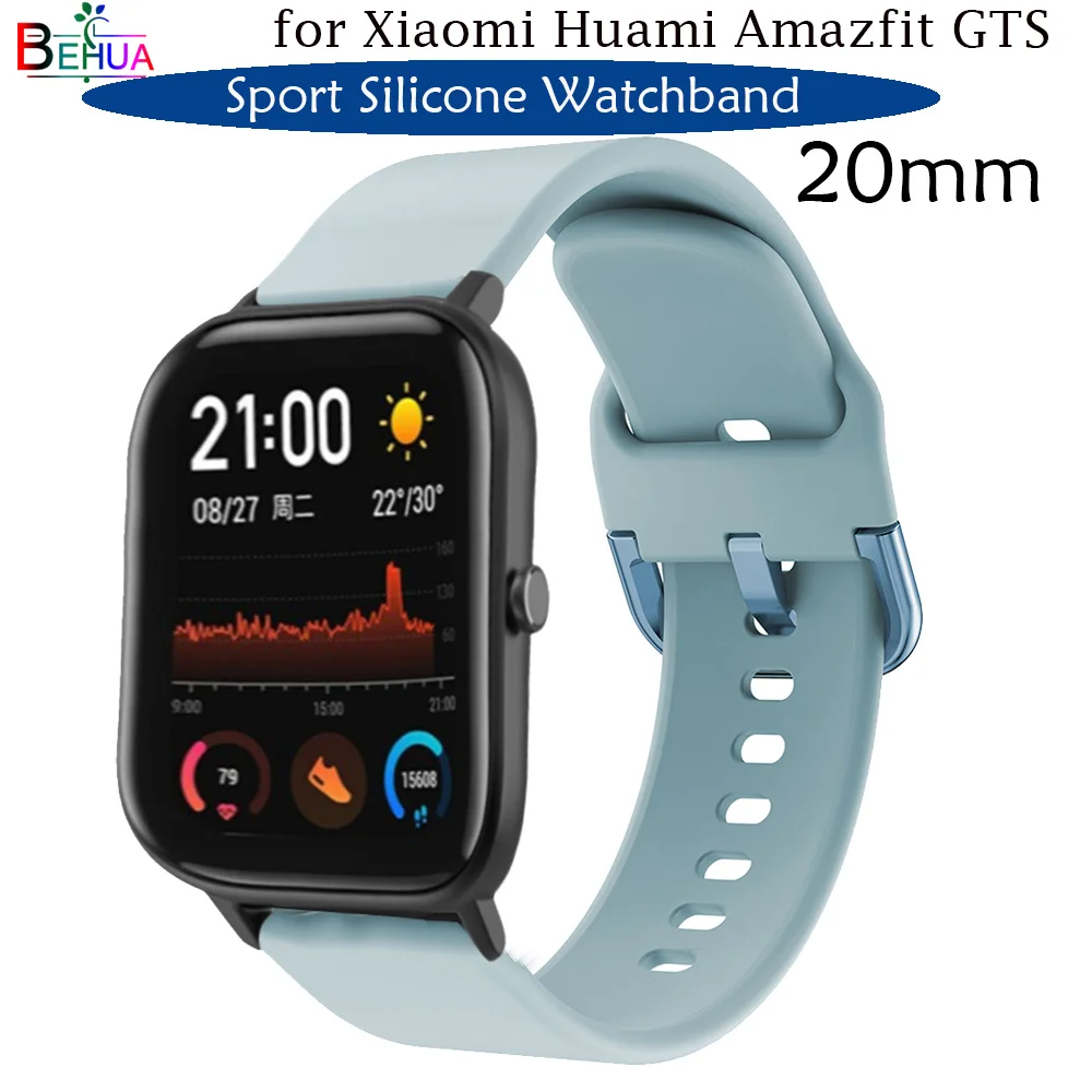 Силиконовый спортивный ремешок BEHUA для часов браслет Huami Amazfit GTS Bip/lite|Ремешки