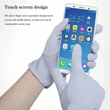 

Sweatproof Touchscreen Women UPF50+ Anti-slip Driving Full-finger Cycling Gloves