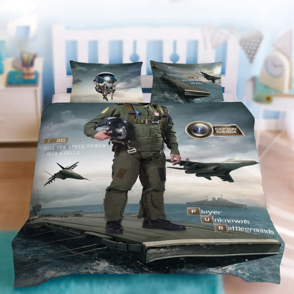 King Pink Girls Bedding Set 3D Print Astronaut Duvet Cover For Boys Princess Dress Comforter Bedding Sets