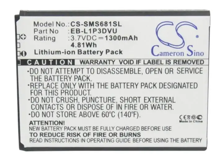 Cameron sino 1300 мА/ч батарея для SAMSUNG Galaxy Ace Duos слава Слава Lite GT S6790 S6790N S6810 S6810P EB L1P3DVU GH43