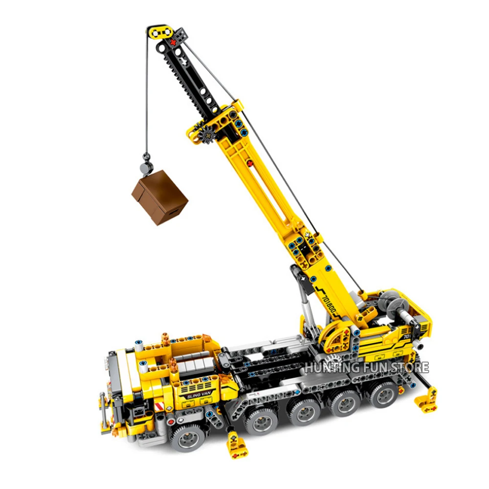

Technic Series Mobile Crane Set Engineering Van Set With Mini Figures Educational Building Blocks Bricks Toys For Kids Boy Gift