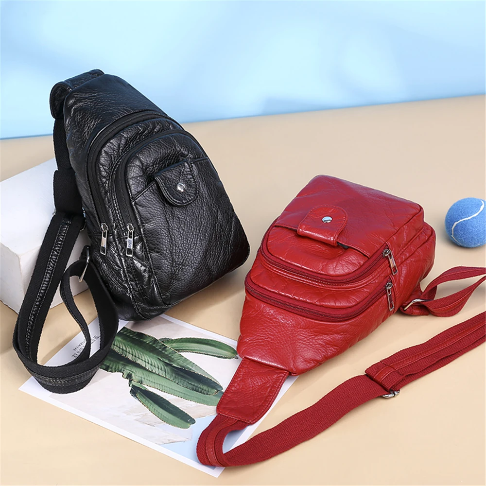 Новая модная моющаяся кожаная женская сумка высокого качества легкие водонепроницаемые сумки через плечо для женщин дорожная Повседневная маленькая нагрудная сумка