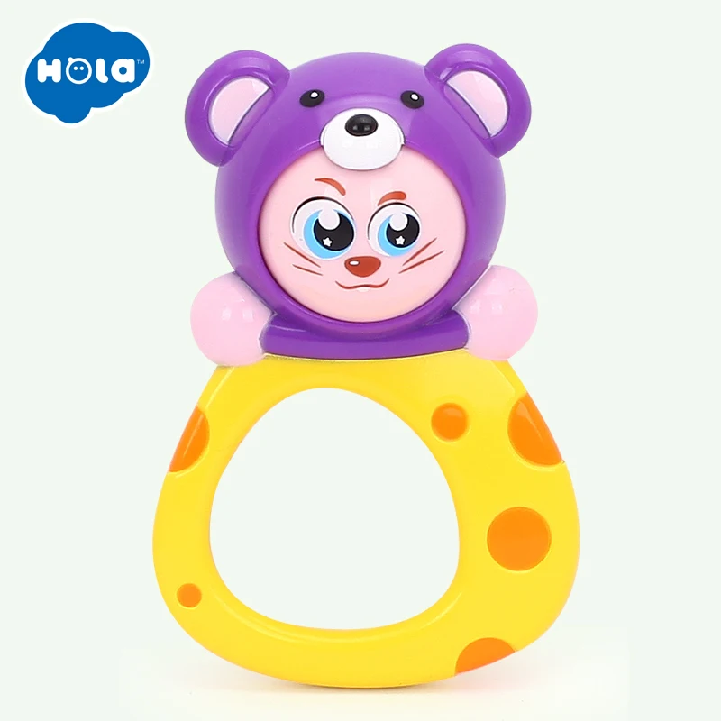 HOLA 1101 детские игрушки 0 12 месяцев погремушки в виде животных для младенцев 6