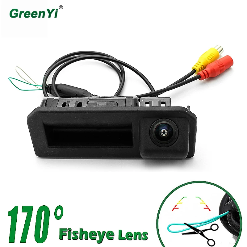 

Car Rear View Reverse Backup Trunk Handle 170 Degree Fisheye Lens Camera For Audi Q2 Q5 A5 VW Skoda Kodiaq Cayenne 2017 2018