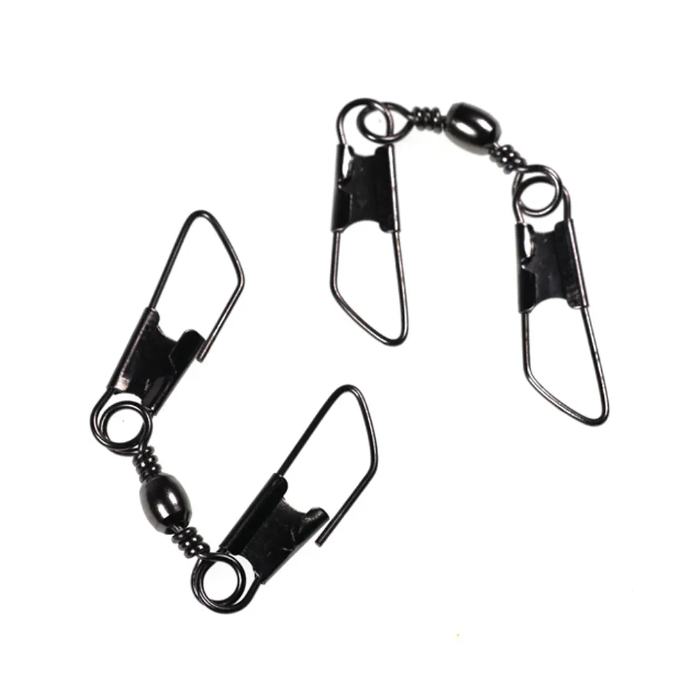 50pcs/20pcs Barrel Swivels With Double Safety Snaps Quick Change Pin Fishing Lure Hook Connector Fishing Common Accessories fishing accessories fishing line connectors fishing swivels fishing tackle