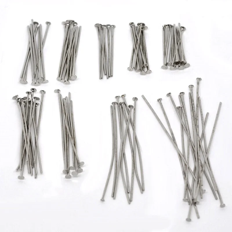 DoreenBeads 900 шт смешанный тусклый серебристый цвет шпильки для головы 0 7 мм (21 датчик)