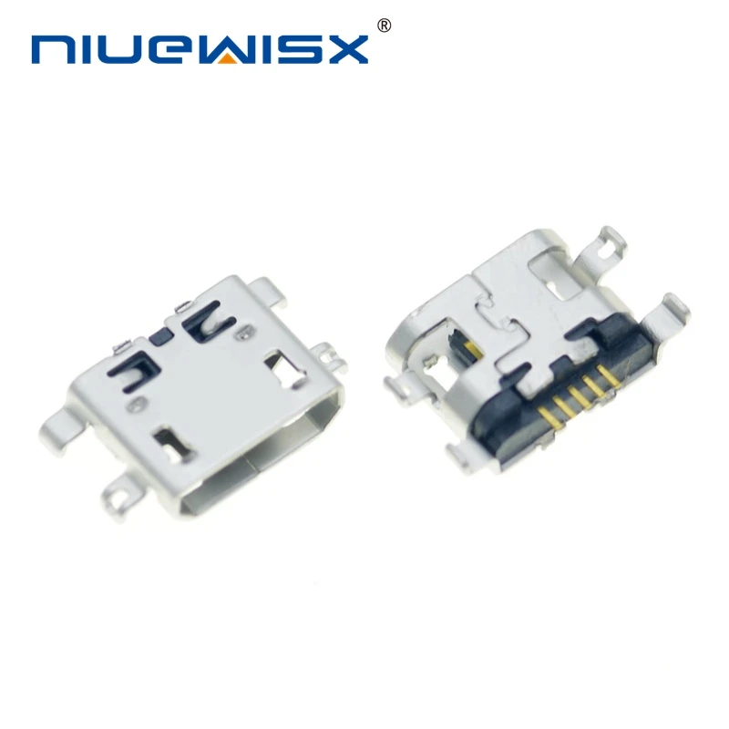 10 шт. 5pin B Type гнездовой разъем Micro USB для мобильный телефон 5 контактный