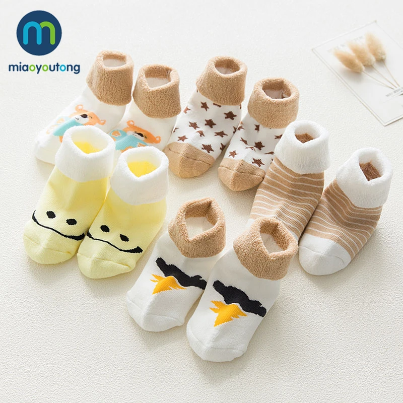 5 Pair High Quality Thicken Cartoon Comfort Cotton Newborn Socks Kids Boy New Born Baby Girl Socks Meia Infantil Miaoyoutong 3