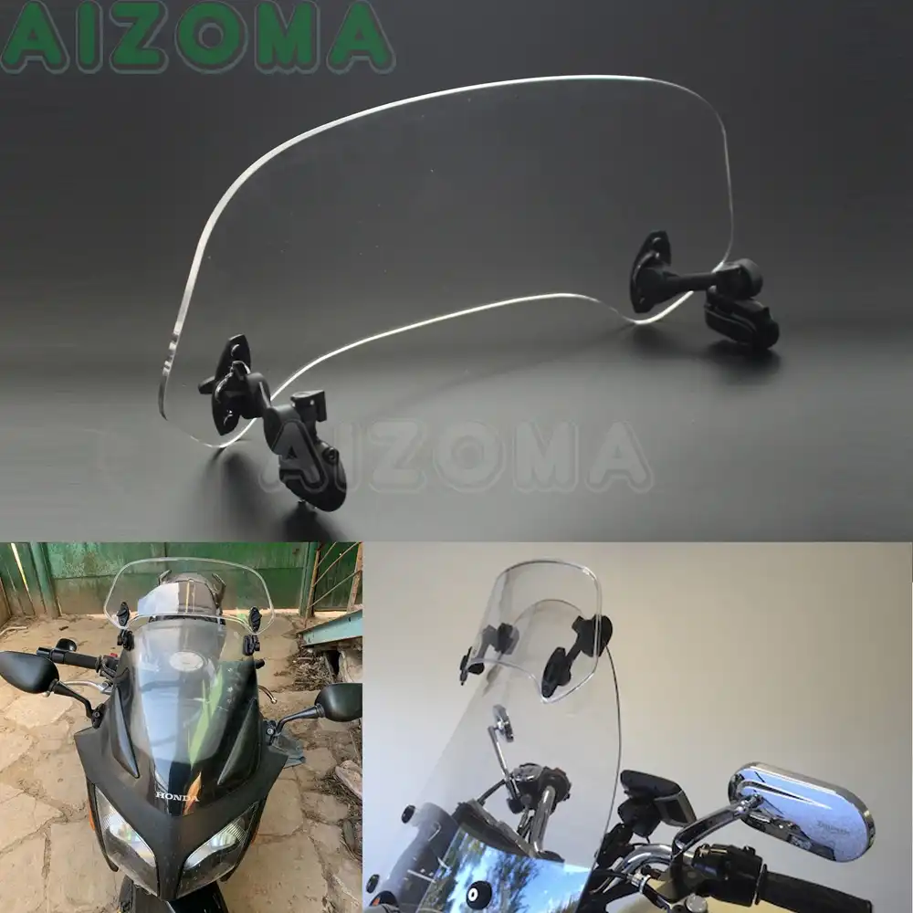 Motors Motorcycle Screen Extension Adjustable Clip On Windshield