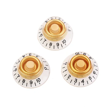 

3PCS/Set Round Guitar Knobs Speed Volume Tone Control Knobs Rotary Knobs Gibson Epiphone Style Electric Guitar Parts Replacement