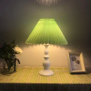 

Japanese style retro Gold Classic noble base lattice series color lampshade bedside tablelamp reading desk lamp