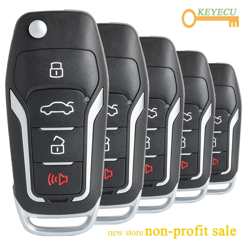

KEYECU 5PCS/Lot KEYDIY B Series B12-4 Universal Remote Control Car Key - 4 Button - for KD900 KD900+ URG200 KD-X2 Key Programmer