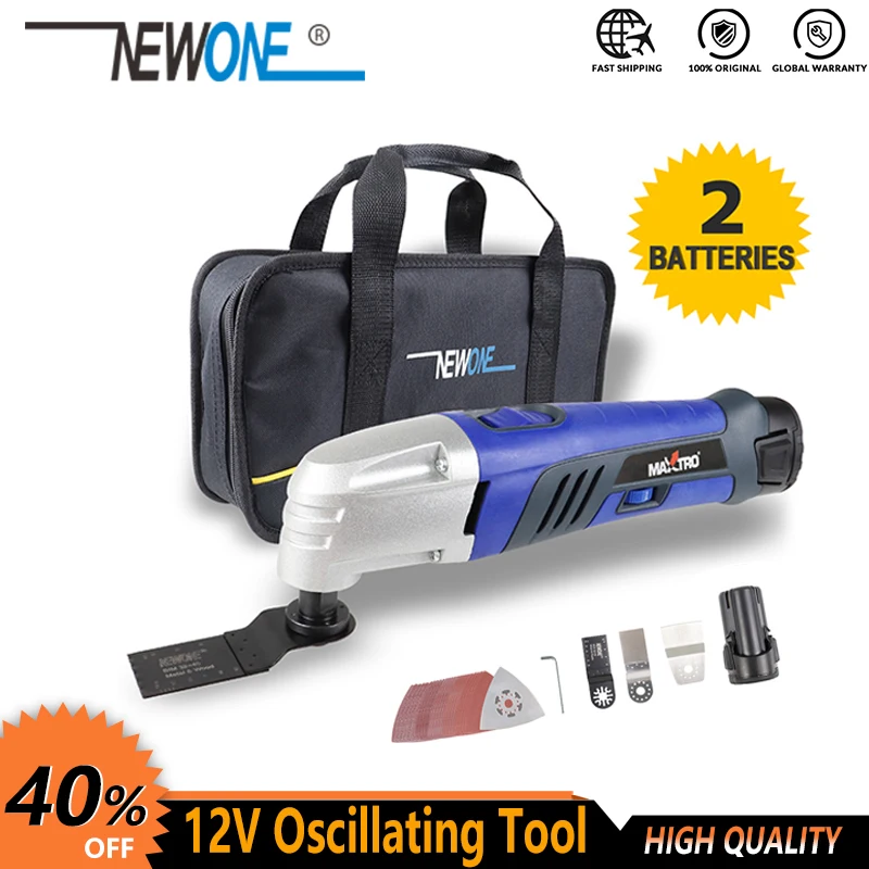 Promotion 10.8V Li-ion Oscillating Multi-Tool with 2 battery Cordless Power Tools for Home DIY Renovation Tools for wood cutting