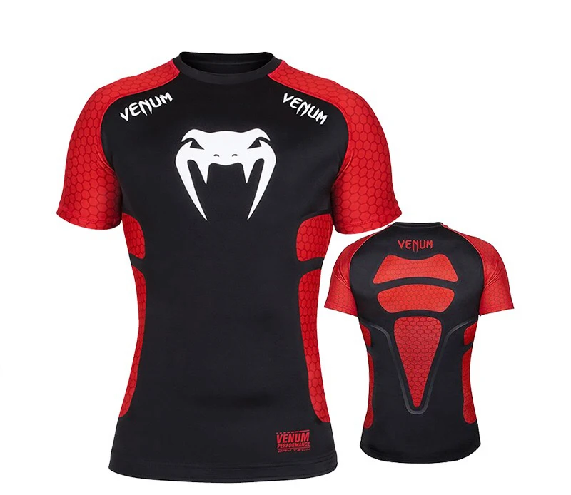 

T shirt sportwear mens MMA TRUNKS Sublimated print bjj boxing rashguard jiu jitsu gi rash guard breathable muay free ship