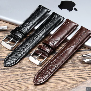 

Watch Bracelet Belt Black Brown Bracelet Leather Strap Watch Men's and Women's Clasp Accessories 18mm 20mm 22mm