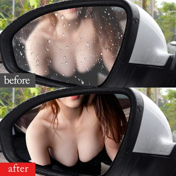 

2PCS Car Rearview Mirror Protective Film Anti Fog Window Clear Rainproof Rear View Mirror Protective Soft Film Auto Accessories