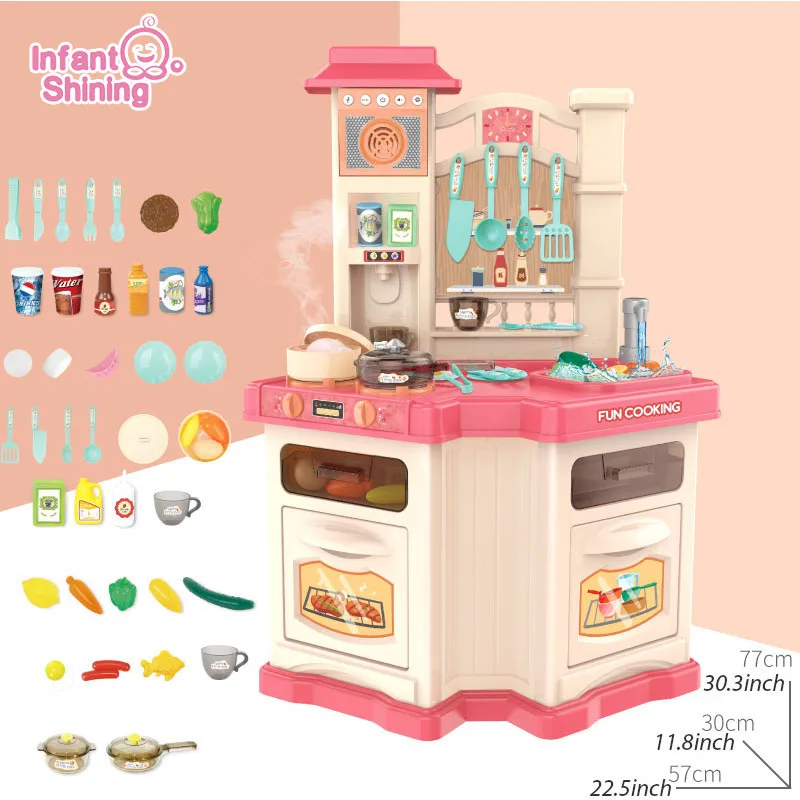  infant shining 40PCS Kids Kitchen Toys Set Children Cooking Toy Kitchen Pretend Play Simulation Kit - 4000414478107