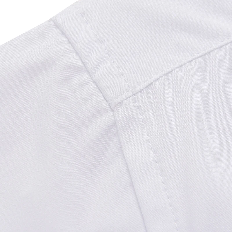 Shenrun Men White Short Sleeve Shirts Male High Quality Formal Shirt Wing Collar Wedding Groom Business Party Prom Size 38-46