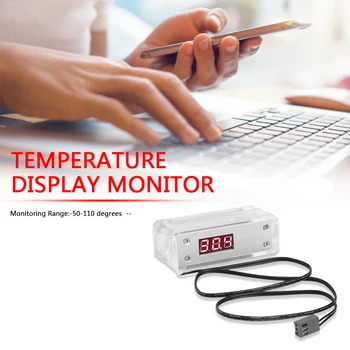 

12V RGB Acrylic Water Cooler Block Temperature Display Monitor Tester Sensor for PC Computer Liquid Cooling System Small 3Pin