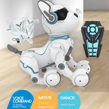 Детский умный говорящий радиоуправляемый робот, собака, ходячий танец, интерактивный питомец, щенок, робот, собака, раннее образование, дистанционное Голосовое управление, Умная игрушка