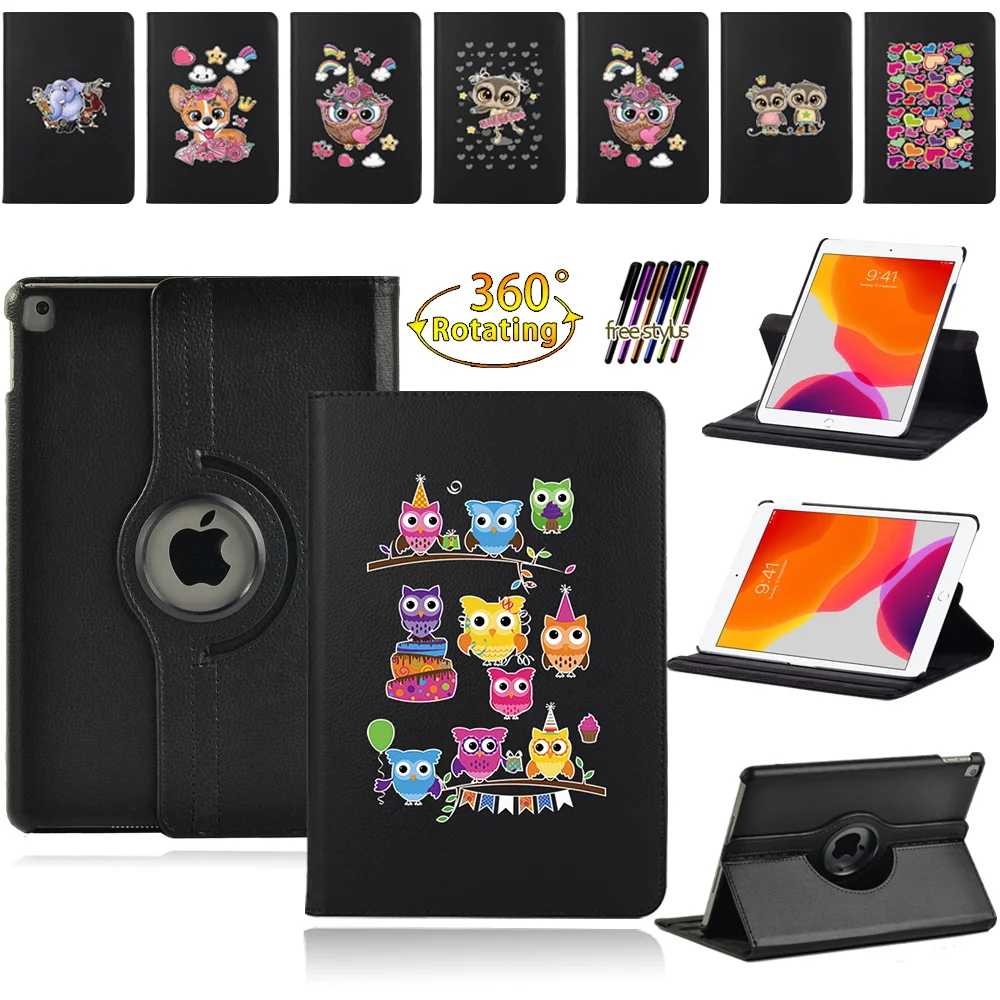

Tablet Case for Apple Ipad Mini 4/5/ipad 2/3/4/IPad 5 2017/6th /7th /8th 10.2" 360 Degrees Rotating Leather Stand Cover