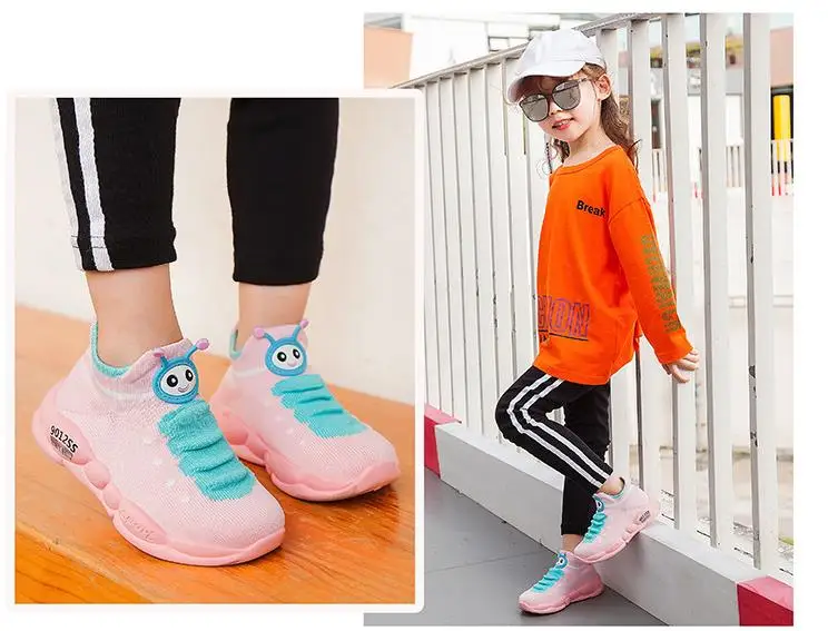 Обувь для девочек; Tenis Infantil; кроссовки для мальчиков; детские носки; обувь; высокие ботильоны; вязаная спортивная обувь; эластичные кроссовки; повседневная обувь