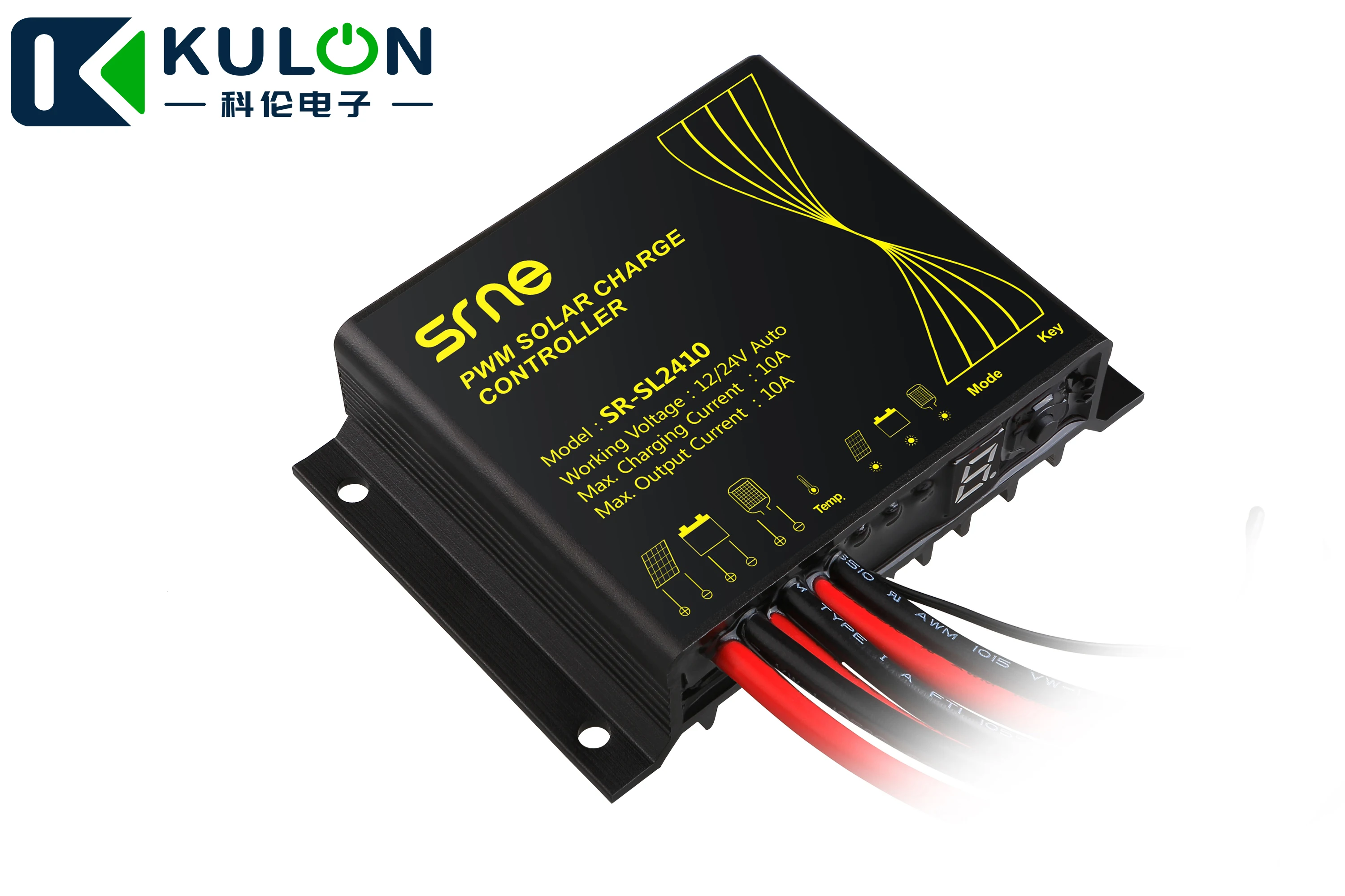 SRNE SL2410 10A IP68 водонепроницаемые за максимальной точкой мощности, Солнечный Контроллер заряда 12 V/24 V Авто recogition 6 изделий