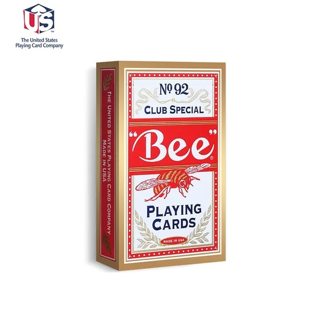 Red USA Original Bee NO.92 Club Playing Cards Poker Magic Cards Games Mgaic Tricks Props for Professional Magician - Цвет: Red