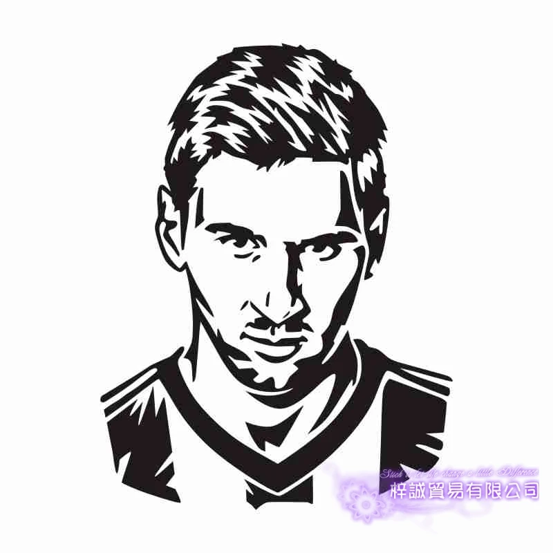 DCTAL Lionel Messi Football Player Sticker Sports Soccer Car Decal Helmets Kids Room Posters Vinyl Wall Decals