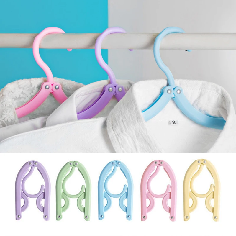 

Portable Travel Clothes Hanger Folding Hangers Space Saving Travel Laundry Supplies SDF-SHIP