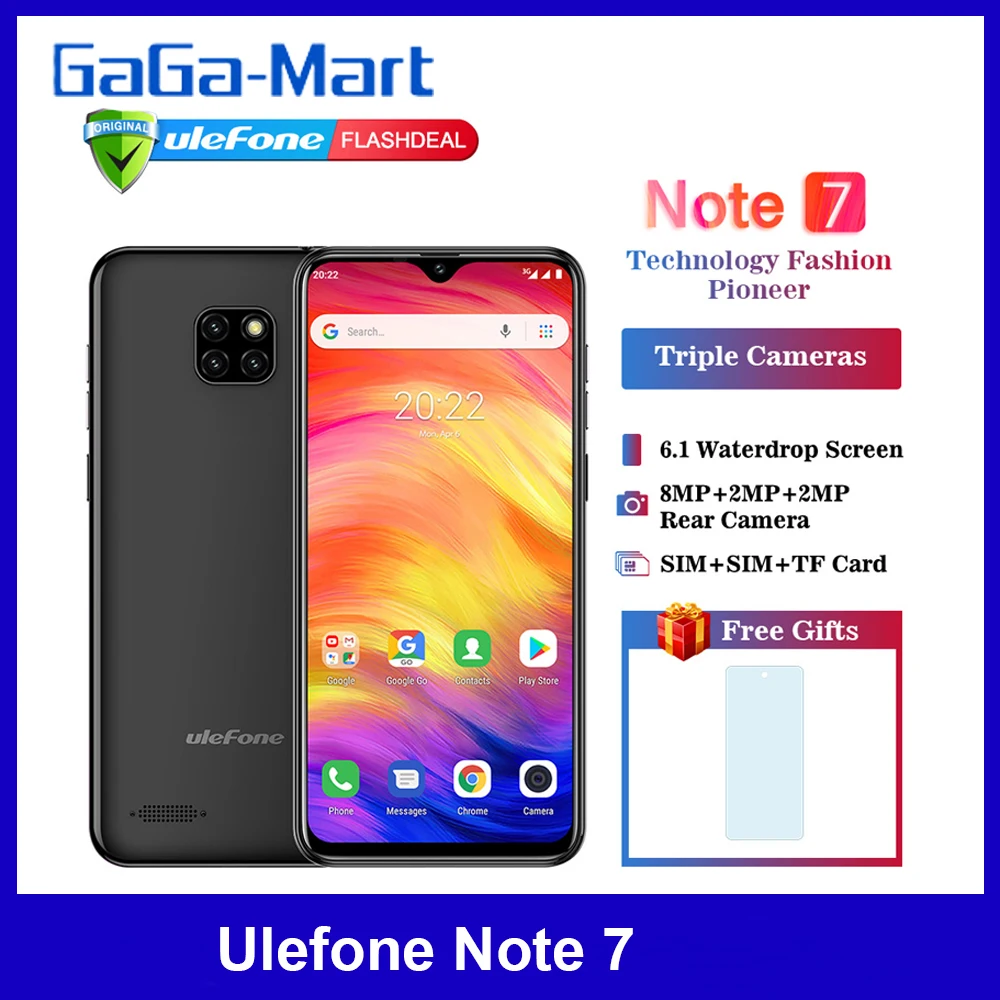 Смартфон Ulefone Note 7 на Android 6 1 четыре ядра экран 9 0 дюйма 16 ГБ + 3500 мАч|Смартфоны| |