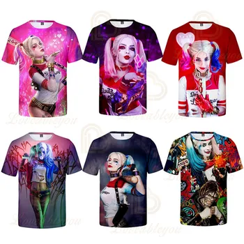 

Harleen Quinzel 2020 New Men T Shirt Joker 3D Printed T Shirt Men Casual O-neck Male Tshirt Clown Short Sleeved Boys Tops