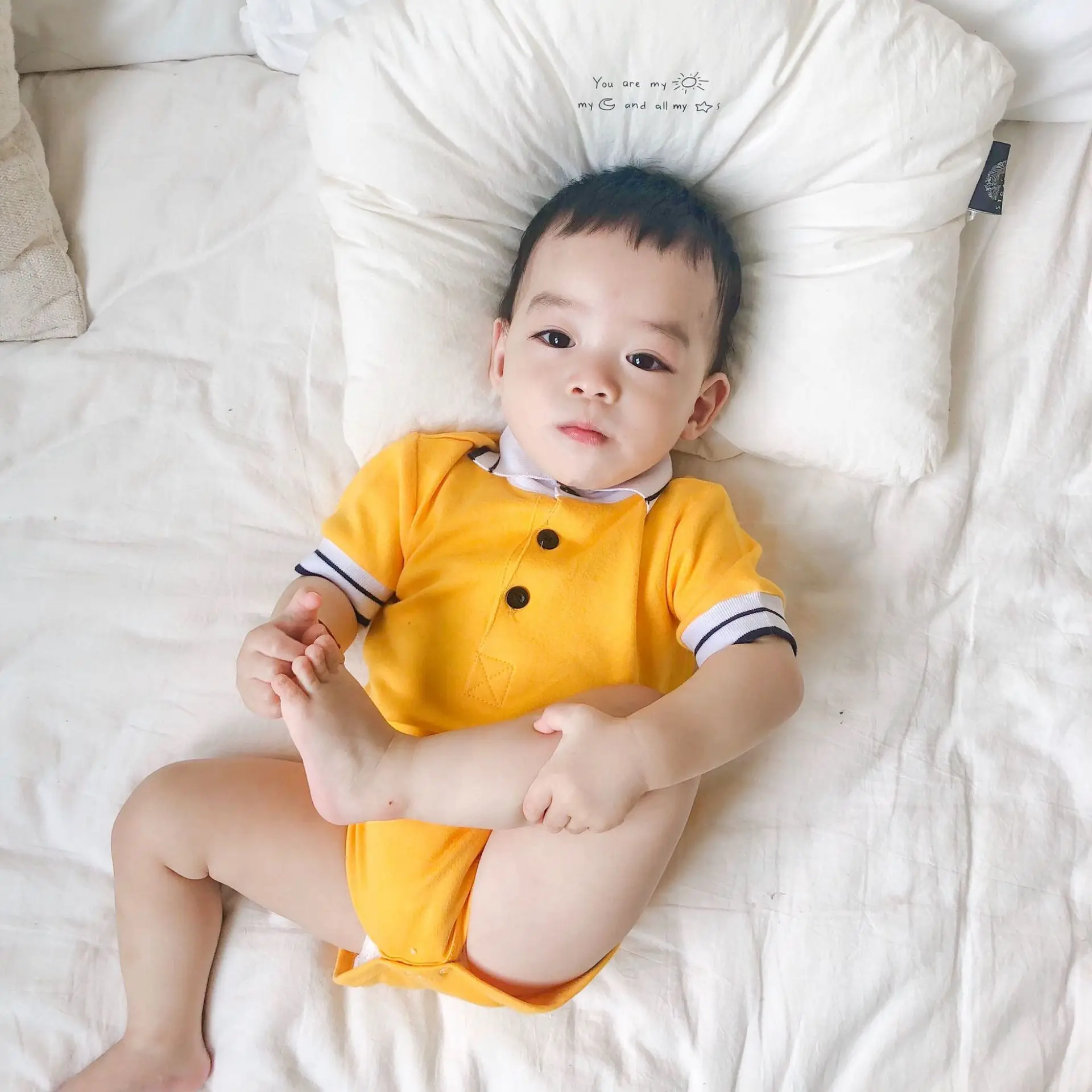 Infant Baby Twins Clothes Short Sleeve Lapel Collar Rompers Brother and Sister Clothing Solid Color One Piece Cotton Playsuit