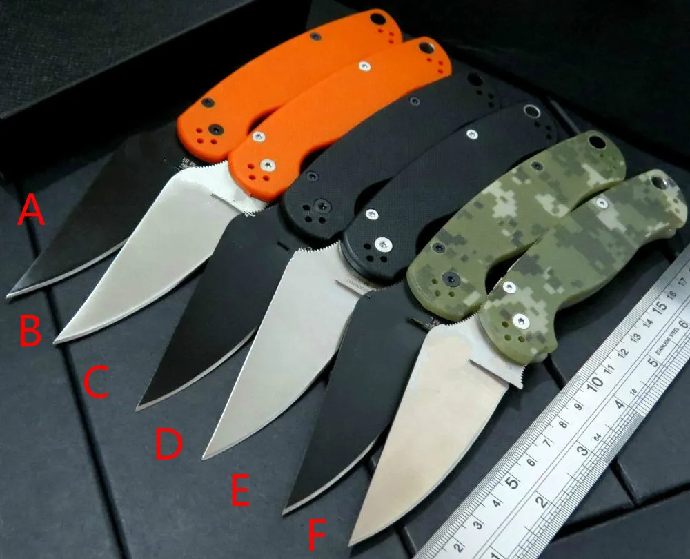 

High quality C81 folding knife 9Cr18mov blade + G10 handle 6 styles outdoor camping cuchillo tactico supervivencia EDC tool