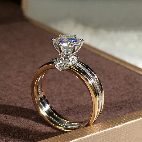 Zircon Stone Ring Engagement Wedding Jewelry For Women