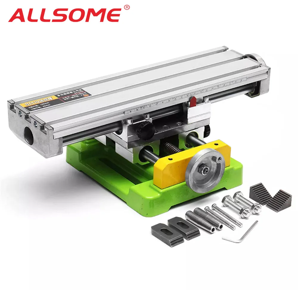 

ALLSOME MINIQ Multifunction Drill Vise Fixture Working Table Mini Precision Milling Machine Worktable