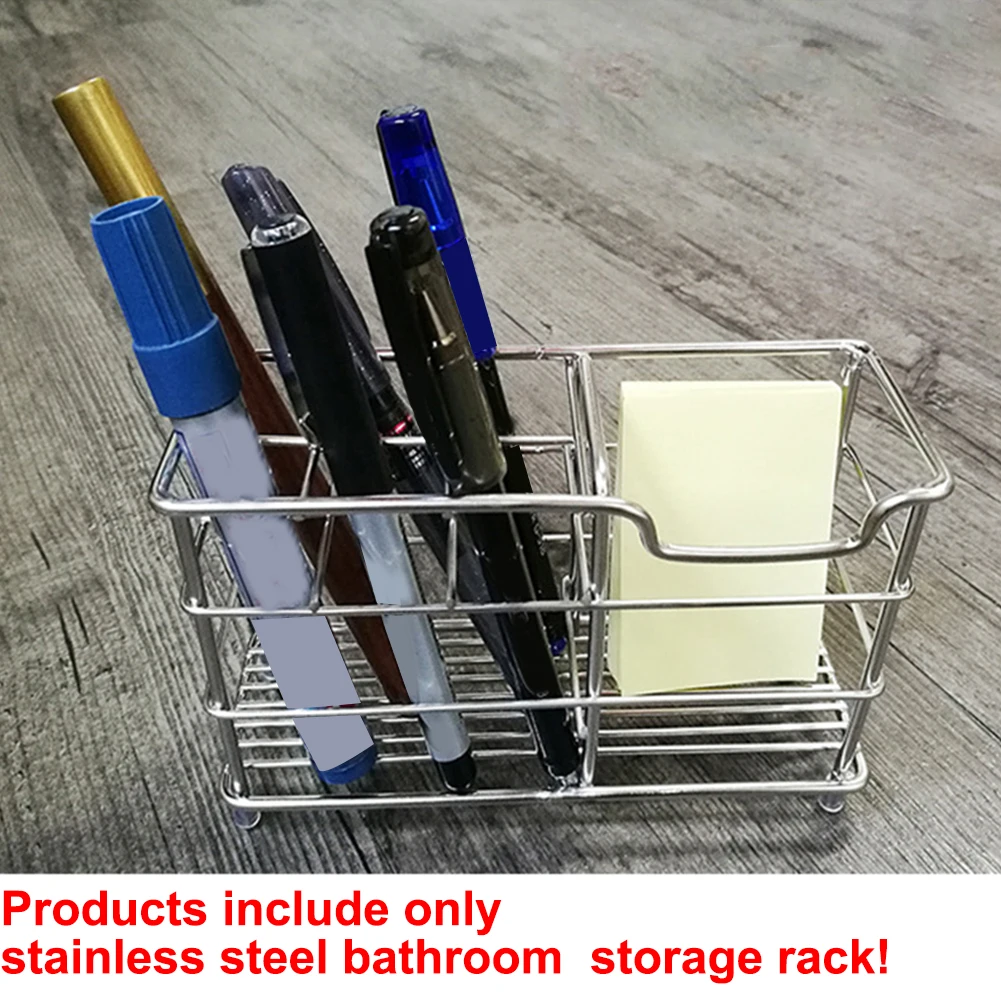 Bathroom Toothbrush Holder Stainless Steel Toothpaste Stand Storage Shelf