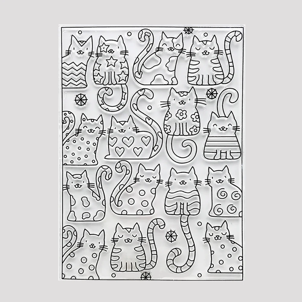 Cat Transparent Silicone Stamp Clear Seal DIY Scrapbooking Photo Album Decoration | Дом и сад
