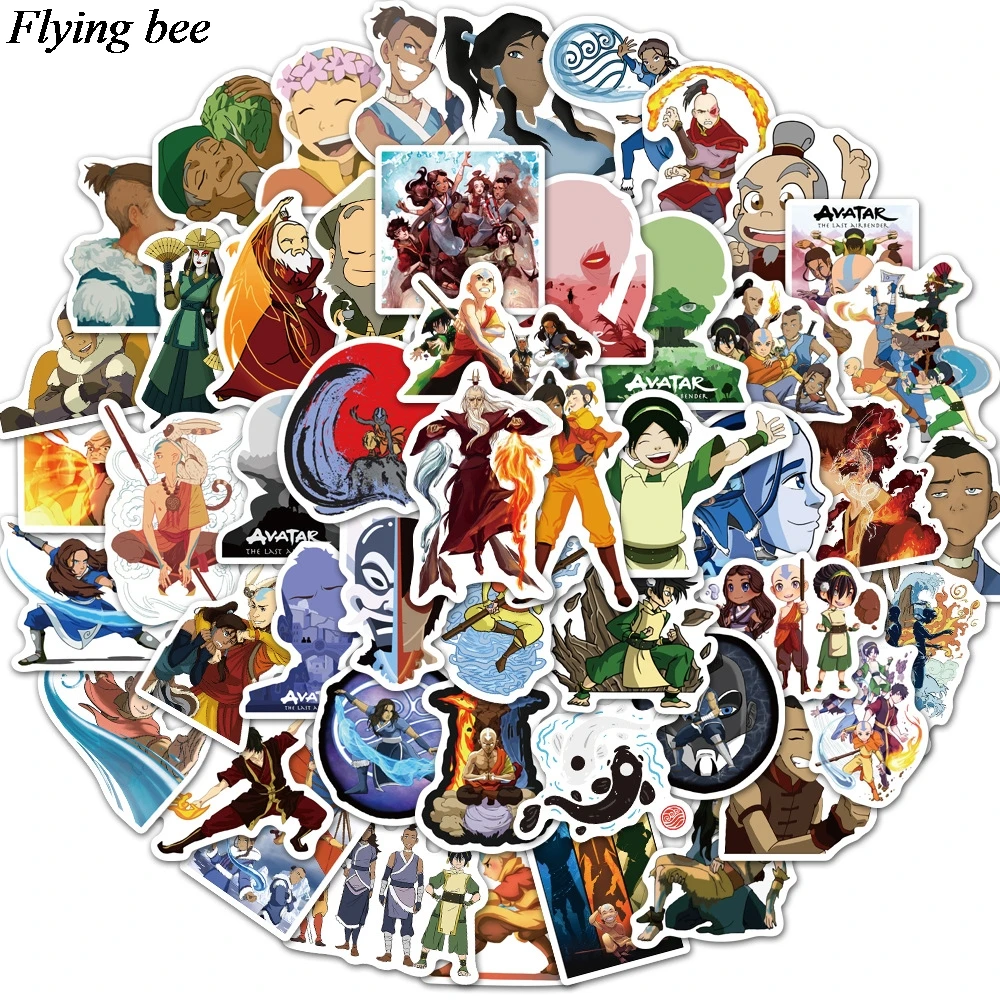50 шт. аниме водонепроницаемые наклейки Flyingbee для скрапбукинга багажа скейтборда