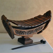 

Thai Traditional Musical Instruments Teakwood Teak Wood Wooden Xylophone 8 Bar Notes Ship-shaped Percussion Instrument