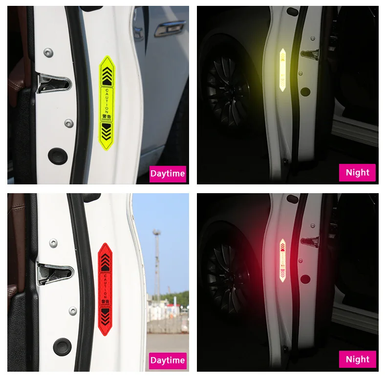 Auto-Türaufkleber Reflektierende Sicherheitswarnstreifen Dekorative Aufkleber Reflektierende Streifen Auto-Zubehör – Detail 5