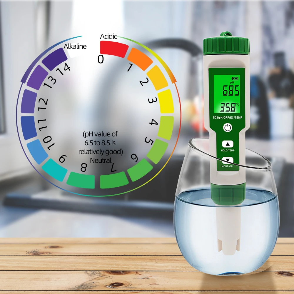 EZ9910 5in1 digital water quality Meter PH/TDS/EC/ORP/temperature