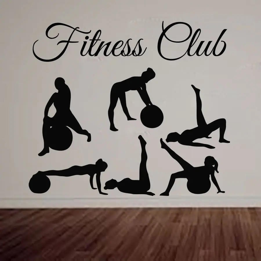 Наклейки на стену Itness виниловые Стикеры с изображением спортивных людей и женщин