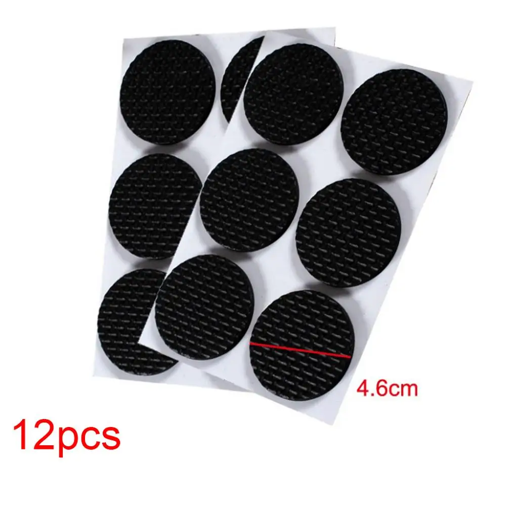 12pcs 4.6cm Diameter Разнообразный выбор резиновых подушек для ног стула защита для пола для мебели ножка столика у дивана противоскользящие напольные прокладки покрытия для ног - Цвет: 12pcs 4.6cm Diameter