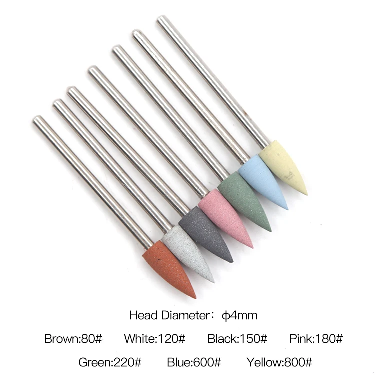 7PCS Silicon Nail Drill Bit Rotary Burr Cutters for Manicure Machine for Manicure Nail Drill Cutter for Nail Cutter for Pedicure - Цвет: AN-SET106