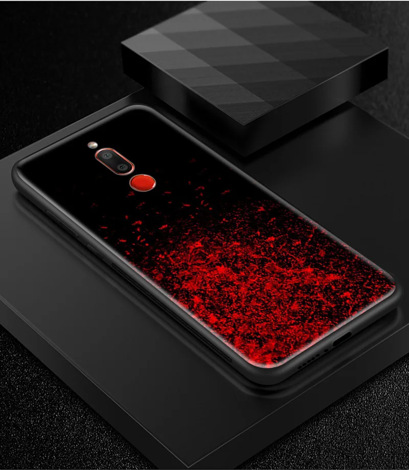 Роскошный чехол для Meizu 16s 16th плюс 16X M6T M882Q M892Q заднее закаленное Стекло чехол для Meizu M5 M6 M8 M9 Примечание печатных темно силиконовый чехол