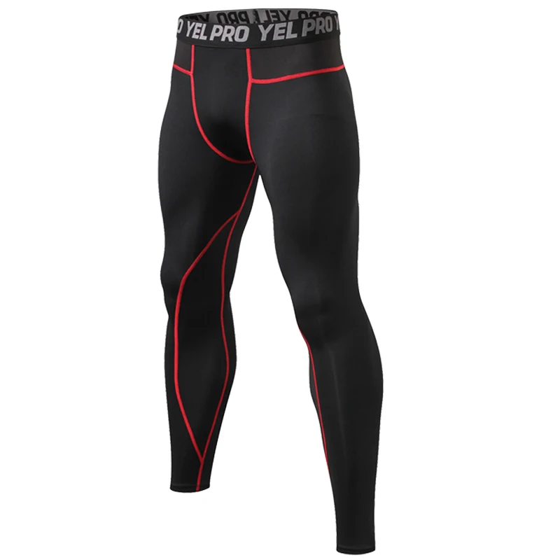 

Men's Compression Pants Bodybuilding Tight Pants Compression Leggings Long Gym Male Legging Elastic XXL Sport Men Solid Pants XL