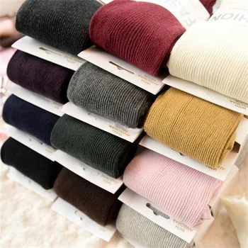 

High Quality Combed Cotton Slimming Very Fine Vertical Striped Patyhose Autumn And Winter Warm Base Socks Ultra-stretch WOMEN'S