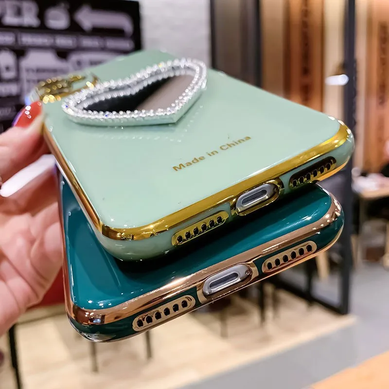 Роскошный защитный Золотой зеркальный чехол для телефона iPhone 12 pro Max 6 6s 7 Plus 8 X XS XR 11